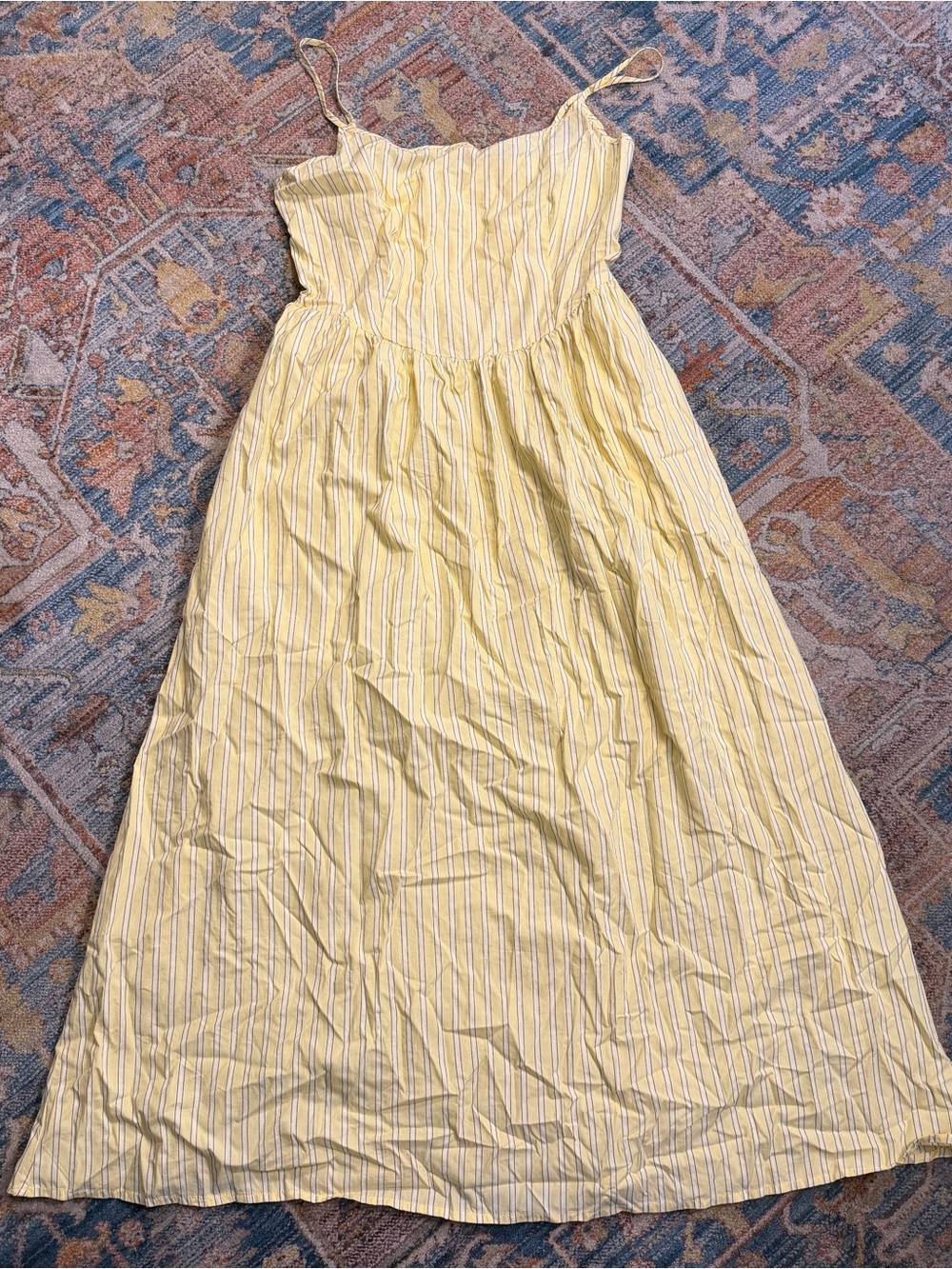 GAP Yellow Striped Maxi Sundress